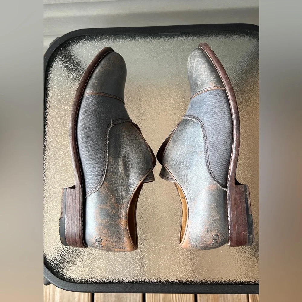 BED|STU Gray and Brown Loafers - Picture 4 of 12